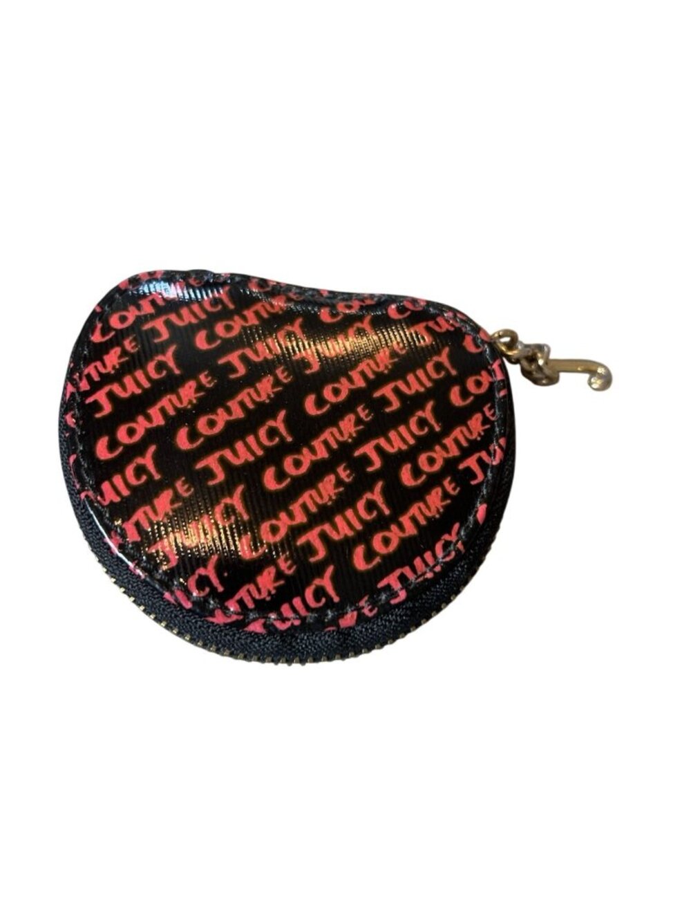 Juicy Couture Y2K Mini Backpack Coin Purse Logo Print Neon Trim Black Pink - Picture 6 of 16